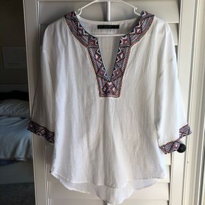 ZARA Boho Beaded Top